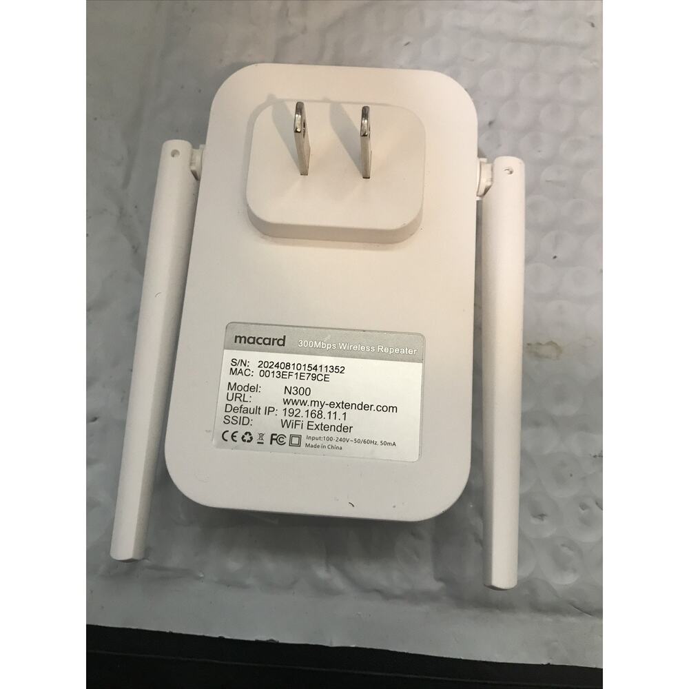 Macard WiFi Range Extender Model N300 (New)